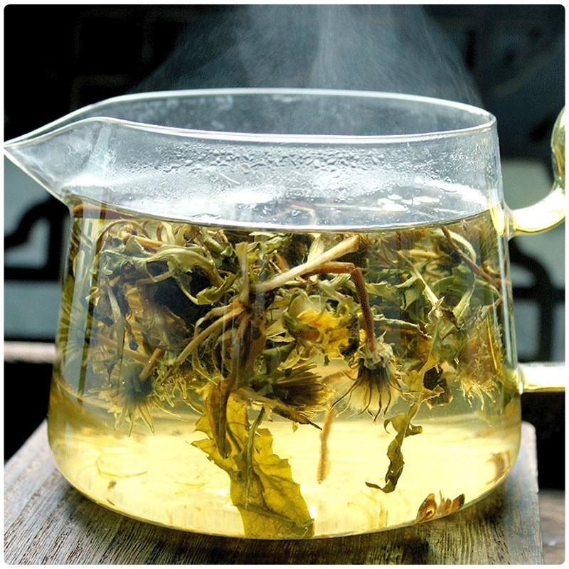 Wild Dandelion Herb Pu Gong Ying Dried Whole Plant for Herbal Tea and Decoction 500g in use