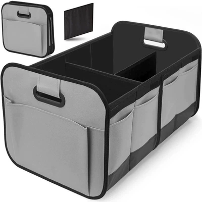 Cross-Border Car Trunk Storage Car storage bag/box - gray-car-storage-box