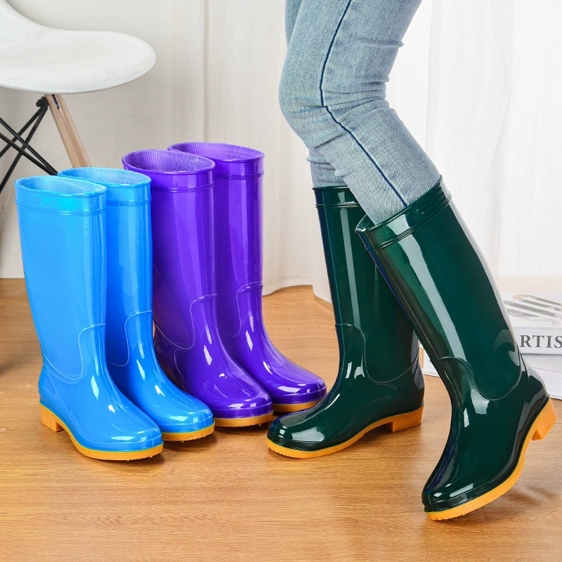 Женские резиновые сапоги, водонепроницаемые противоскользящие резиновые сапоги средней длины для женщин, короткие теплые хлопковые низкие водные туфли для взрослых для женщин оптом