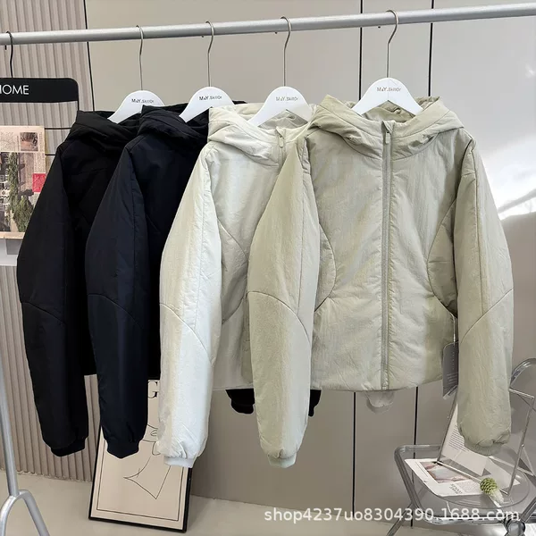 Cabinet-Style Design! Warm and Windproof Autumn/Winter Slim-Fit Hooded Cotton Jacket for Women, Versatile Commuter Jacket, Loose Short Style