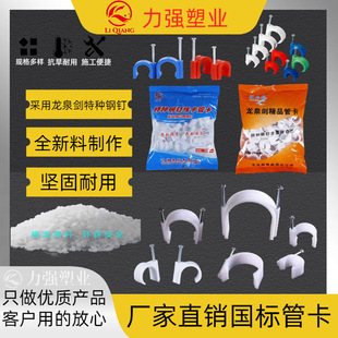Blue-Green Round Plastic Steel Nail Wire Clip Pipe Clip Edge Clip Wire Buckle