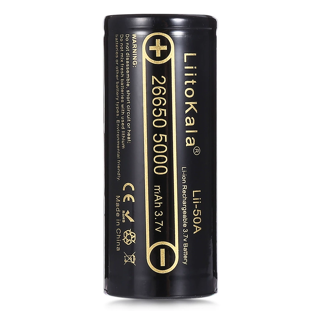 跨境 эксклюзивный поставщик LiitoKala lii-50A 3.7V 26650 5000mAh литиевый аккумулятор 20A разряд