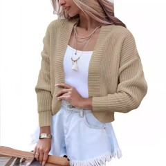 2024国境を越えた欧米の秋の新型アマゾンの女性の短いストールのニットカーディガンセーターの女性のコートの女性