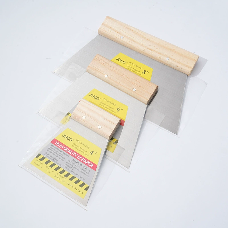 Оптовая Продажа с фабрики краска трапециевидный треугольник скребок лезвие деревянная ручка Шпаклевка метизы инструменты очистка углеродистой стали