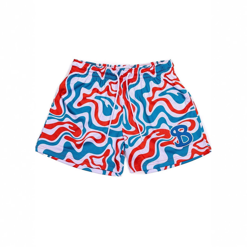 2025 Men's 3D Printed New Shorts American Trendy Brand Summer Sports Quick-Drying Casual Basketball Running Loose Trendy