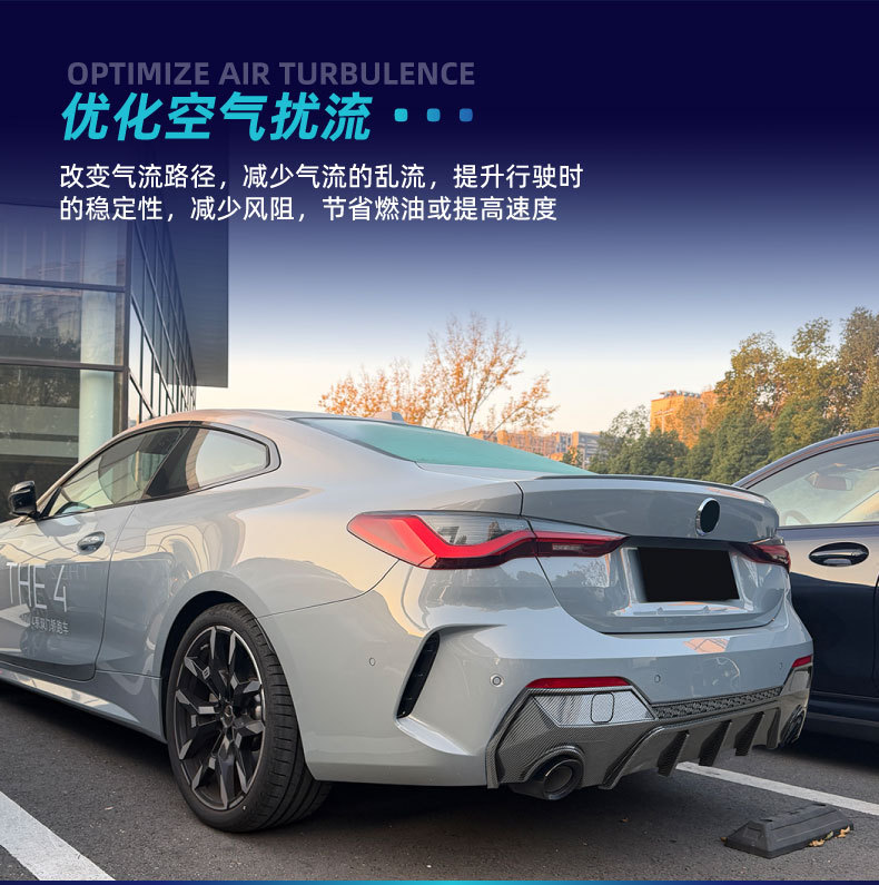 Suitable for Bmw 4 Series G22 G23 Coupe m Sport 2020+ Rear Lip Spoiler Surround Modification