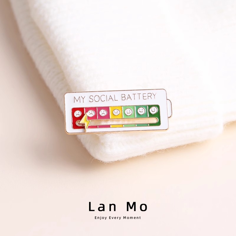 Cambio de estado de ánimo insignia rayo insignia deslizante 2025 nuevo broche de electricidad social joyas creativas pequeños regalos