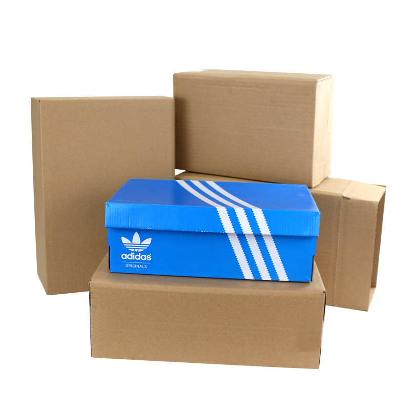 5YA1鞋盒紙箱特硬箱子扁平側開口特硬三層五層包裝盒球鞋加固紙箱