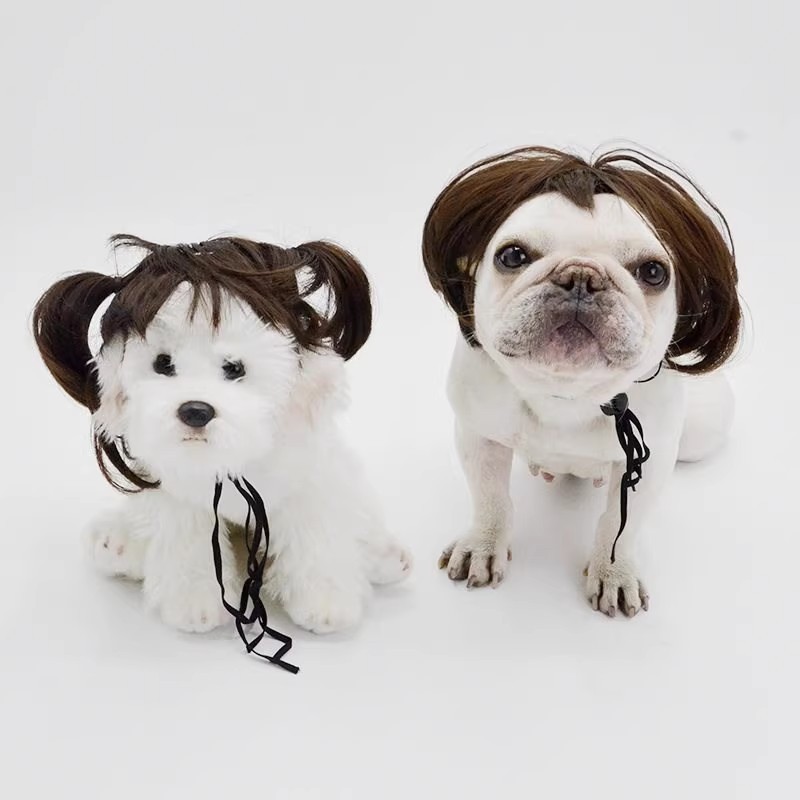 Perrucas de perro transfronterizas perrucas de mascotas perrucas de rol para gatos perrucas de Halloween fiesta de navidad perrucas de mascotas