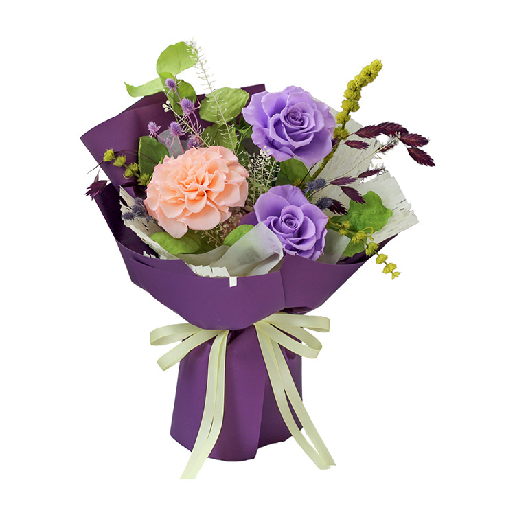 Flor inmortal diseño de ramo de flores, producción de flores de rosas, flores de rosa, regalos de alto nivel para la novia del día de San Valentín