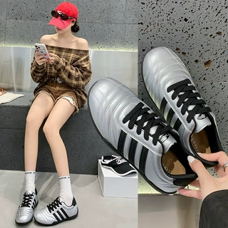 韩版德训鞋女款2026新款秋季超火巨好看百搭阿甘休闲运动鞋子女鞋