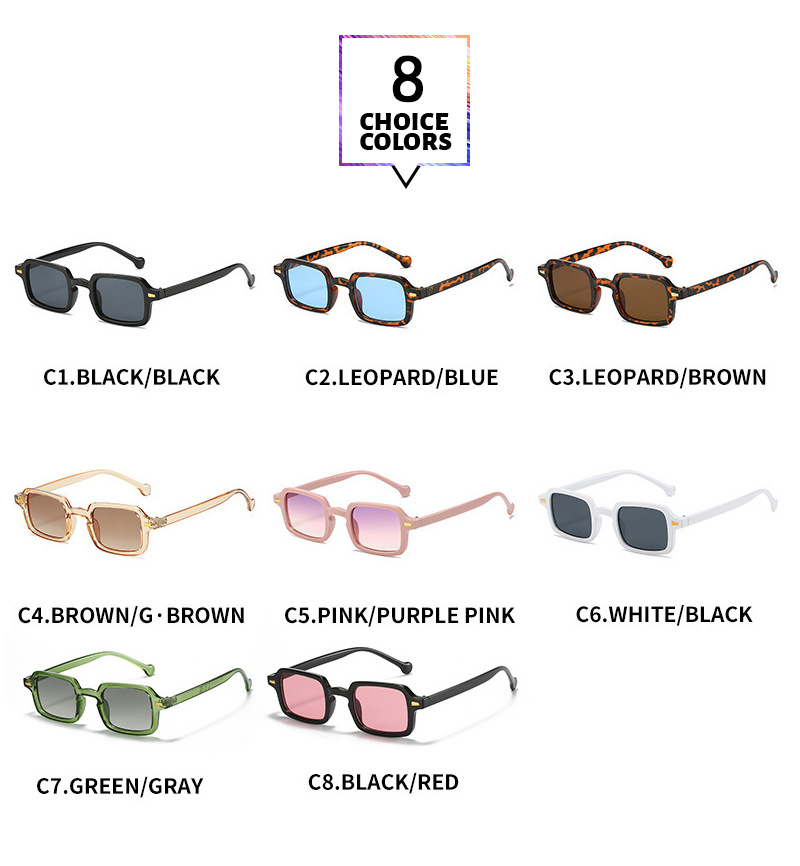 Retro Square Frame Sunglasses