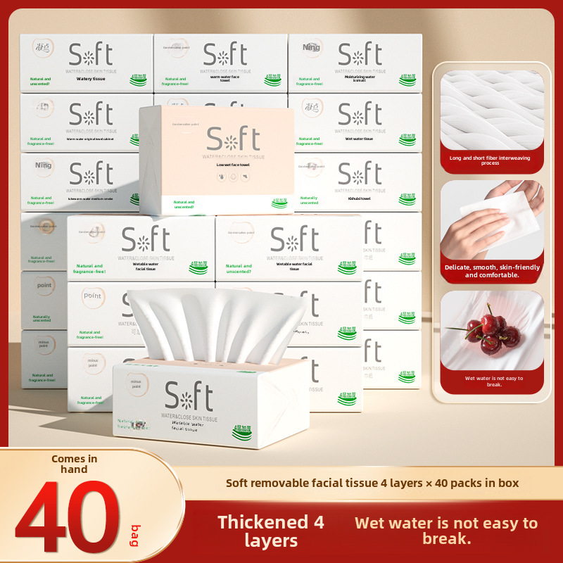 Douyin explosion models of paper towels drawing paper napkin Paper thick and affordable Lindu Wuxiang household pumping one piece