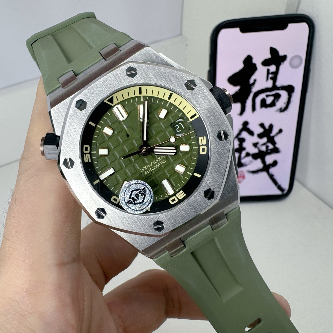 爆款皇家橡树男士手表胶带全自动机械表ZF JF APS 电商外贸专供代