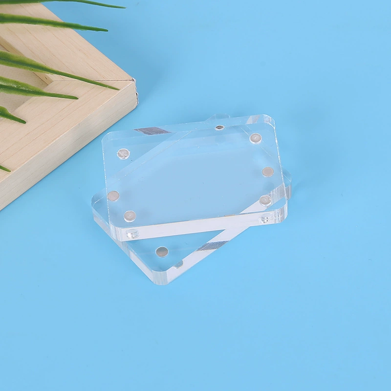 Изготовленный на заказ прозрачный акриловый маленький кирпич для карт магнитной всасывающей карты кирпич для карт Goo на заказ DIY акриловый мини-карта кирпичный рукав для карт