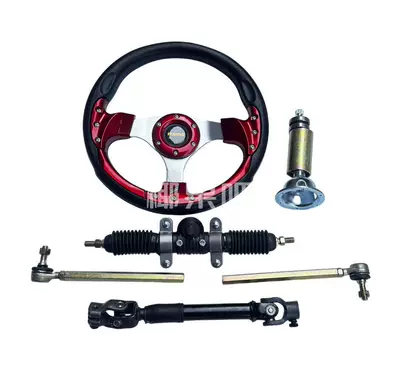 Modified Go-Kart Parts, Self-Made: Motorcycle frame - full-circle-steering-wheel32-way-steering-machinetelescopic-universal-joint