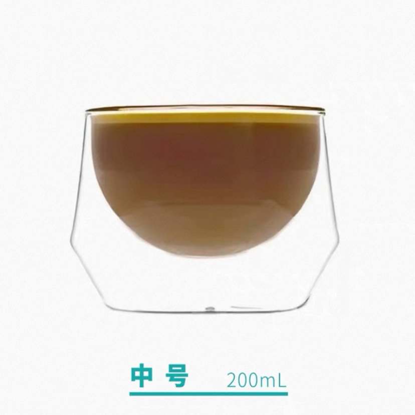 Taza de café de doble capa de vidrio resistente al calor ligero, taza especial de alta calidad, taza de extracto de bebida italiana.