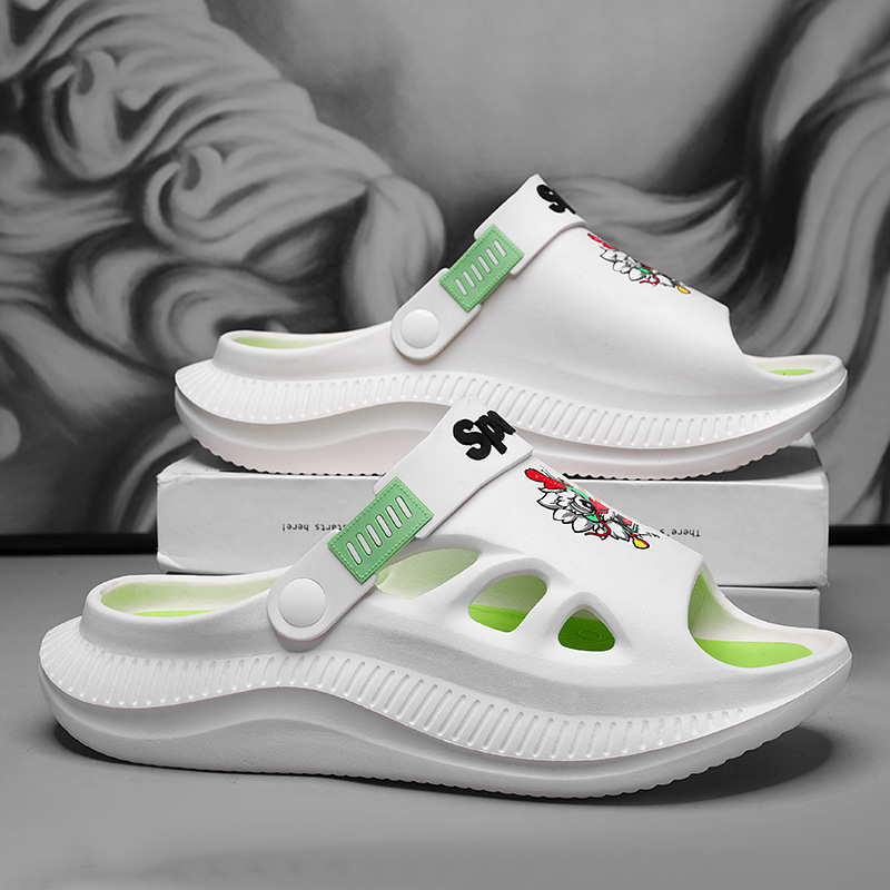 Zapatillas de hombre de tendencia de verano juveniles antideslizante, zapatillas deportivas de playa de tamaño grande