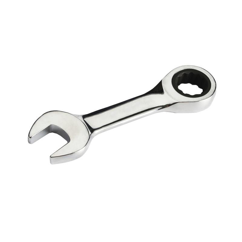 Llave de doble propósito de trinquete de mango corto, mini apertura de flor de ciruela rápida de doble propósito, llave de hardware automática de ahorro de mano de obra