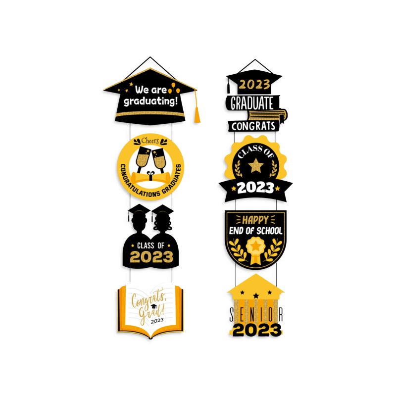 Transfronteriza nueva temporada de graduación puerta colgante 2023 graduación regalo compañeros fiesta decoraciones adornos colgantes