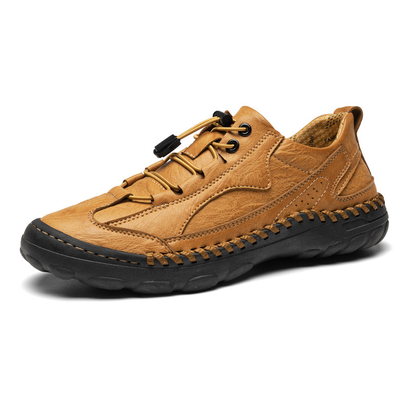 Plus-Size Autumn And Winter Genuine Leather Breathable Loafers Casual Men's Leather Shoes Trendy Goodyear Handmade Men's_vogvips.com