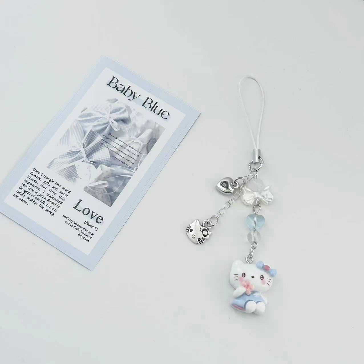 Original cartoon cat mobile phone chain pendant new cute mobile phone chain pendant earphone bag pendant student gift