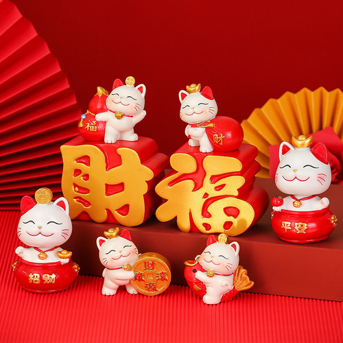 National style safe lucky cat home furnishings cartoon lucky entrance desk housewarming new home decoration gift delivery
