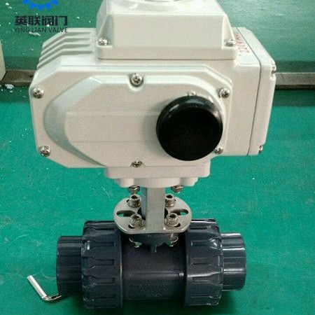 供应电动PVC塑料球阀 电动PVC球阀  双由令粘胶球阀