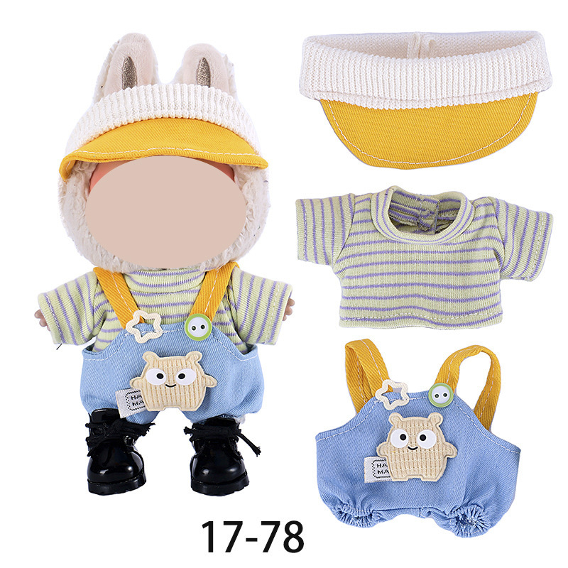 衣類のみ 1、2、3 世代のラブ服ペンダント、座れないベビー服、8 チェック柄オーバーオール セット|undefined