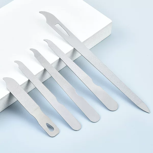 Wholesale Stainless Steel Nail File Nail Clamp Manicure Nail Tool Set Nail File Double Strips Nail Sanding