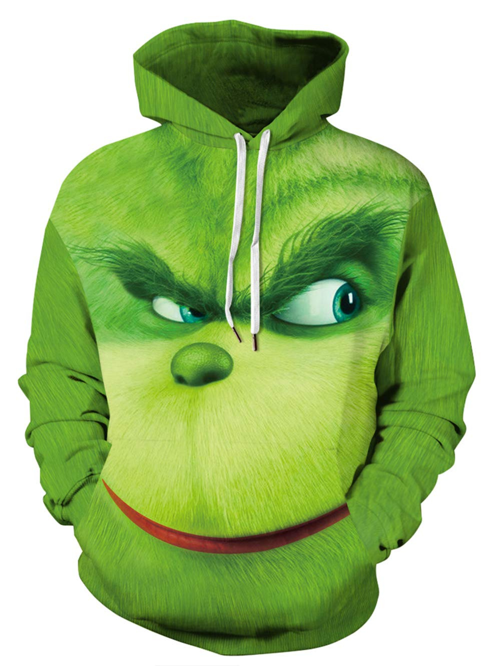 Primavera y otoño Navidad suéter con capucha impresión digital 3D hombres y mujeres con la misma tendencia suéter casual suelto