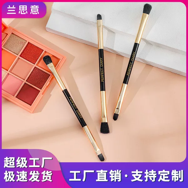 New Double-Ended Makeup Brush, Eye Shadow Stick, Eye Shadow Brush, Small Batch Customized Single Contouring Foundation, Concealer Makeup Brush