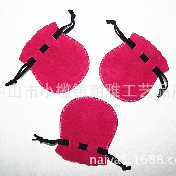 订 制生产人字纹抽绳袋 锁边花瓶绒布袋 珠宝饰品收纳袋工厂定 制