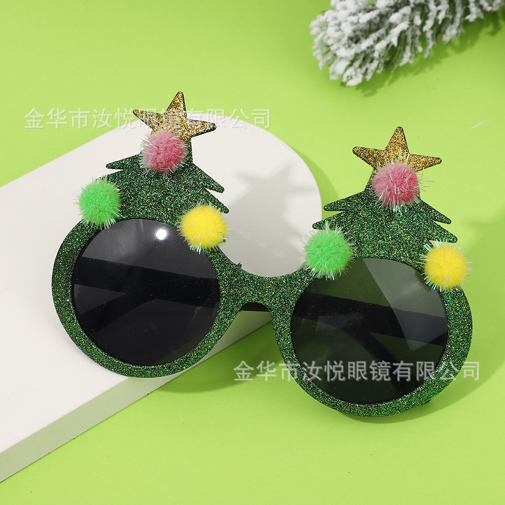圣诞节鹿角雪花圣诞老人眼镜 (2)