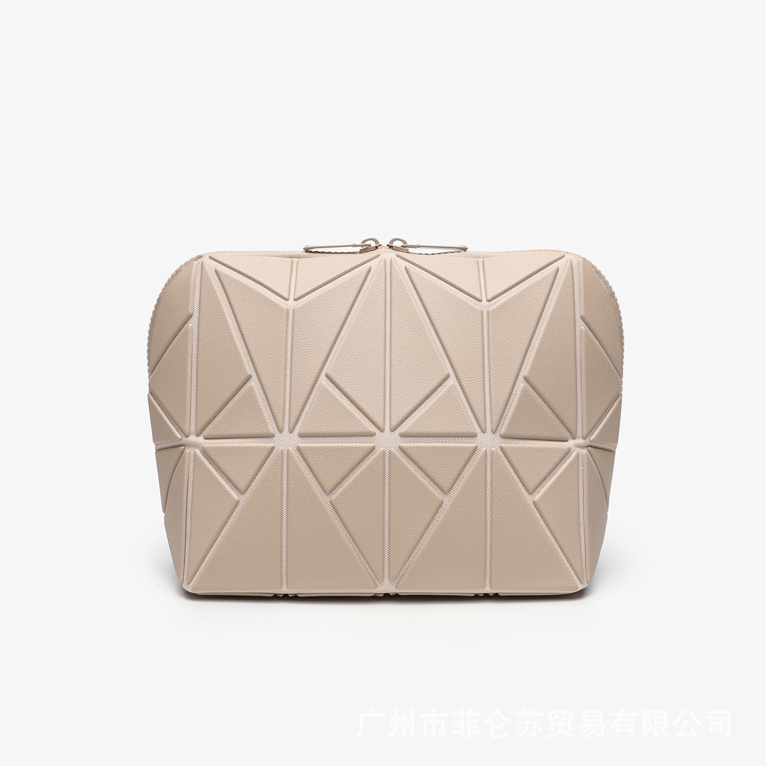 2025 nueva bolsa de maquillaje de diamante geométrico para mujeres gran capacidad de división de viaje viaje viaje bolsa de concha bolsa de almacenamiento a rayas