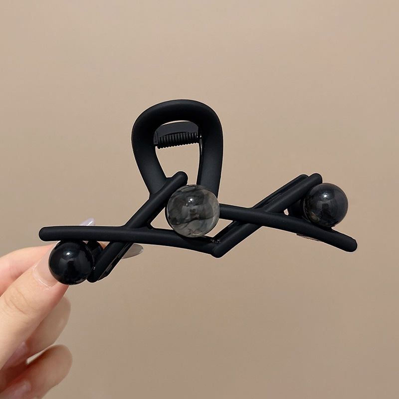 Clip de agarre de botón rojo de Encora para mujer nuevo clip de tiburón de pelo de disco de estilo de alta calidad en la parte posterior de la cabeza horquilla de temperamento