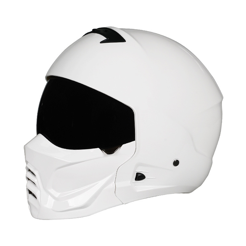 Certificación 3C casco de motocicleta retro casco completo locomotora eléctrica hombre y mujer invierno cuatro estaciones casco escorpión combinación de medio casco