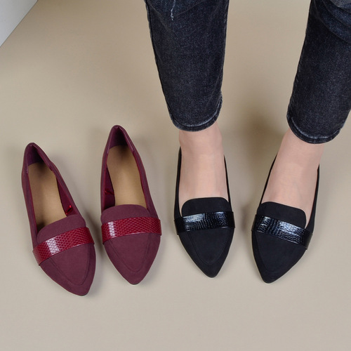 Foreign trade cross-border ins trendy shoes for women new versatile spring and summer shallow mouth soft sole scoop shoes pointed toe ladies shoes
