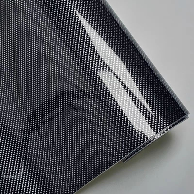 Car Pet Simulated Carbon Fiber Color-Changing Film Matte Glossy Black Gold Silver 3D 4D 5D Carbon Fiber Pattern Car Color-Changing Film