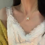 H字母  锁骨项链女潮2026年新款小众设计感配饰时尚个性网红锁骨链