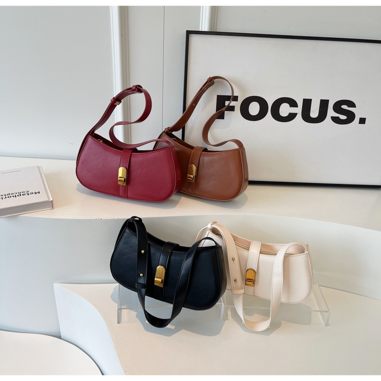 Borsa sotto le ascelle strutturata moda urbana semplice 2023 Borsa a tracolla borsa a tracolla da donna versatile autunno nuovo temperamento_voghion.com