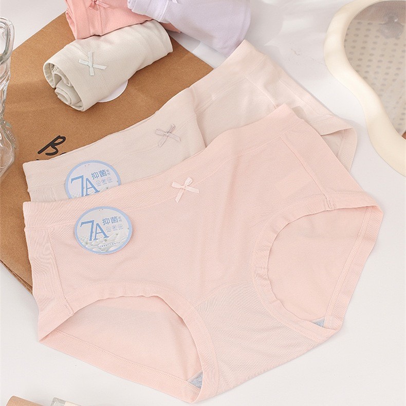 Anshu Yali's New Women's Modal Underwear Mid-Low Waist Fiber Gray Bottom Comfortable and Healthy Girl Shorts