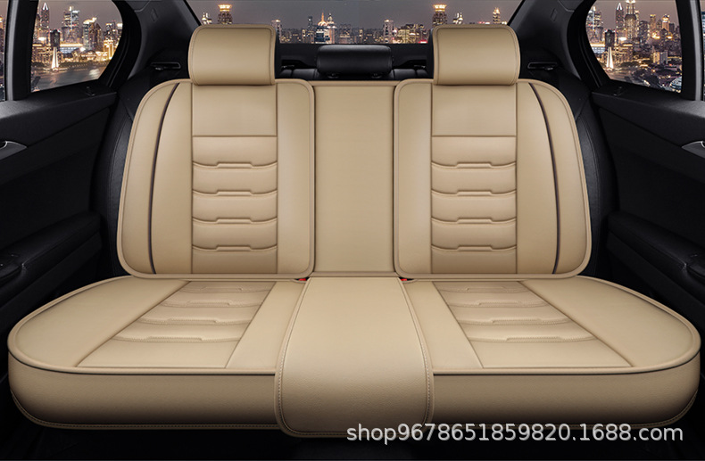 Car Seat Cushion, Universal for All Seasons, Full Surround Special Seat Cover, Breathable Perforated Leather Car Seat Cushion Cover for Summer, Universal Model