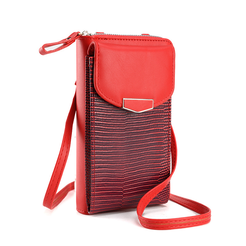 Bolso de teléfono largo de cuero de PU para mujer 2023 bolso de boleto de crossbody de billetera de estudiante multifuncional de estilo coreano de moda