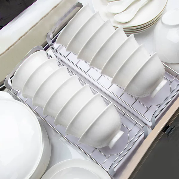Jingdezhen Ceramic Tableware Set, Chinese-Style Simple Bone China Bowl and Plate Set, Household Bowls and Dishes with Underglaze Color