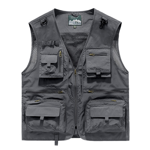 Spring and Autumn New Style Mesh Quick Dry Vest Men's Casual Outdoor Multi-Pocket Fishing Photography Vest 8512 