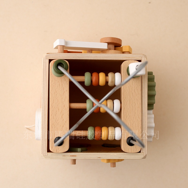 Amazon nueva forma de cuenta redonda a juego de juguete cinco en uno caja de madera ocupada juguete cognitivo educativo para niños