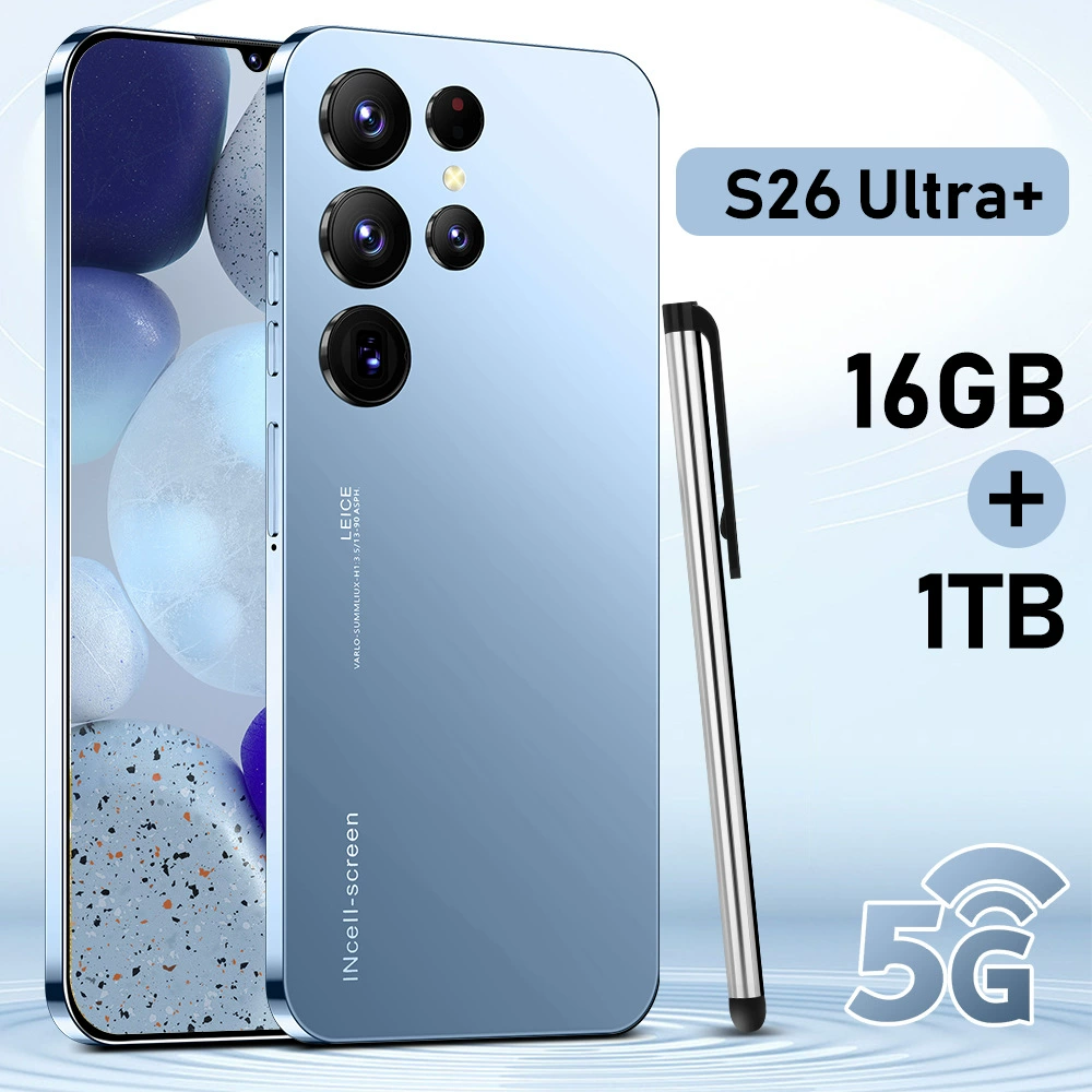 Смартфон S26 Ultra+ 16 ГБ+1 ТБ, 6800 мАч, Qualcomm 888, высокоразрешающий экран