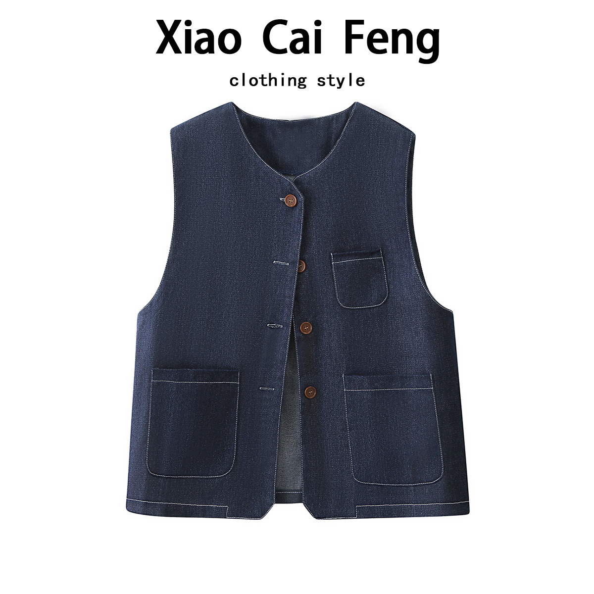Vintage Workwear Denim Vest for Women, Summer Loose Casual Versatile Sleeveless Layered Jacket Top Trendy