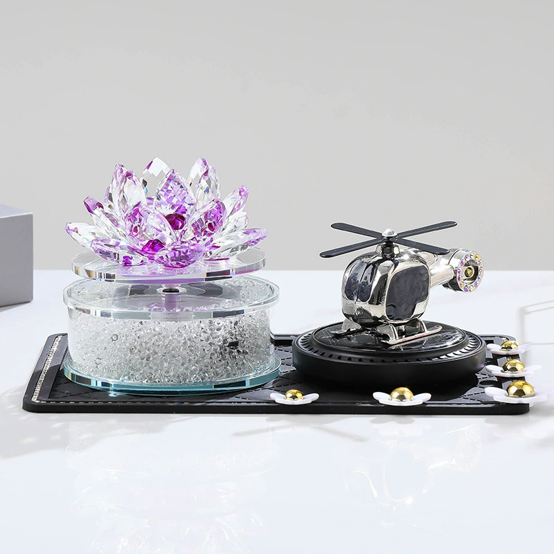 Floral automatic rotating perfume solar-powered